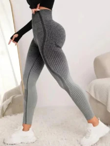 Women's Sexy Yoga Leggings Gradient Seamless Sports Pants Fitness Clothing Work Out Leggins Booty Push Up Gym Tights Pantalones - Image 4