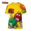 M&m's Chocolate Beans 3D Print O-Neck T-shirts Women Short Sleeve Fashion Hip Hop Oversized Harajuku Y2K T Shirt Unisex Clothes - Image 2