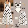 New Swimsuit High-end Niche Design Black and White Bow Slimming Holiday Sexy Hot Spring One Piece Swimsuit for Women - Image 6