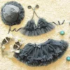 Toddler Girl Bathing Suspender Fluffy Organza Bikini Suit for Baby Girl Kids Swimwear for Girls Big Girl Swimsuit Skirt - Image 2