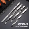 1 Pair 304 Stainless Steel Chopstick Tableware Korean Non-Slip Chopsticks Antiskid Household Metal Reusable Chopstick - Image 2