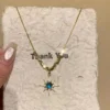 Blue starry Sun pendant necklace - Image 2