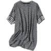 2023 Summer Oversize Women's Clothing Lace Patchwork Round Neck Printing Long Tops Women Fashion Casual Asymmetrical T-shirt - Image 6