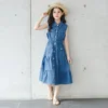 Girls New Summer Denim Dress Teenagers Pure Cotton Vest Skirt Children Fashi Sleeveless Clothes 6 8 10 12 14 16 Year - Image 2