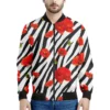 Abstract Zebra Pattern Jacket Men Clothes 3d Printed Flower Sweatshirt Women Casual Bomber Zipper Jackets Streetwear Tops Coat - Image 3
