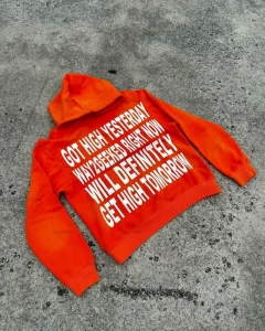 2024 American Trendy Brand Colorful Coat Women Y2k New Letter Printed Pullover Hoodie Retro Versatile Oversized Sweatshirt Men - Image 4