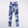 Women Yoga Tight Fit Leggings Quick Drying Tie Dye Sports High Waist Nine Points Pants Running Fitness Elastic Sports Pants - Image 5