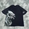 European and American Skull Print Graphic T-shirt Women's JNCO Trendy Harajuku Y2K Top High Street Round Neck Shirts for Women - Image 3