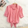 Polychrome Womens Blouse Shirt Summer Holiday Loose Short Sleeve Casual Tops And New Plus Size Blouses Women Blusas 4xl Tops - Image 4