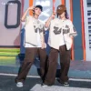 Girls Hip Hop Cool Shirt Costumes Boys Street Dance Cargo Pants Child Baseball Jacket Streetwear Kids Jazz Joggers Clothes Sets - Image 2