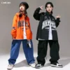 Hip Hop Girls Cool Shirt Loose Jeans Boys Jazz Jacket Cargo Pants Children Streetwear Costumes Kids Street Dance Clothes Sets - Image 3