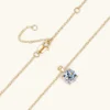 6.5mm 1.0 carat D Moissanite Solitaire Drop Necklaces 18k Gold Plated Pendant Original Real 925 Silver Chain Jewelry for Women - Image 2
