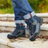 HIKEUP Fashion Winter High-Top Outdoor Shoes Hiking Men's Sports Waterproof Casual Anti-Cold Snow Boots Padded Warm Men's Walk - Image 5