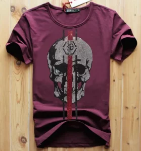 S-6XL Streetwear Men Diamonds Summer Mens Rhinestones Skulls Graphic T Shirt Male Fashion Tees Casual anime Tops - Image 4