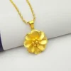 Gold shop with 999 increased flower thick women's chain car flower 18K necklace pendant 45cm. - Image 5