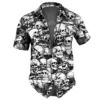 2023 Skull Men's Shirts Lapel Streetwear Vintage Shirt For Men Street Hip Hop Short Sleeve Top Party Summer Men Hawaiian Shirts - Image 4