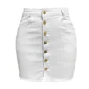 Women's Fashion Front Buttons Denim Skirts Sexy Push Up Solid Color Short Skirt Female Y2k Black Bodycon Jeans Dress Streetwear - Image 5