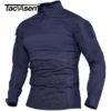 TACVASEN Mens Work Shirts 1/4 Zip Long Sleeve Hunting Shirts Outdoor Fishing Hiking Shirts Casual Pullover Tops Wear-Resistance - Image 3