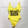 Sexy Pad Women Swimsuit BIRTHDAY QUEEN SQUAD Swimwear One Piece Bathing Suit girl bikinis 2022 woman Beachwear Monokini Bodysuit - Image 2