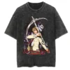 Vintage Anime Graphic Tees for Men Women Retro Cotton T-Shirt Short Sleeve Tops Summer Casual Oversized Tshirt Gothic Streetwear - Image 2