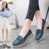 2022 Spring Autumn Women Flats Platform Loafers Ladies Leather Comfort Wedge Moccasins Orthopedic Slip On Casual Shoes plus size - Image 6