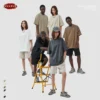 ZODF New 2024 Heavy Weight Summer Solid T Shirts For Men Unisex High Street Oversized 385gsm Cotton T-Shirt Streetwears HY0497 - Image 5