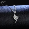 Luxury Pendants Moissanite Diamond Necklace for Women Lightning Pendant Collarbone Chain Small Red Book Ins Platinum Jewelry - Image 3