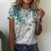 New Gold Flowers 3D T Shirt Woman Streetwear Female Oversized Ladies Casual Tees Tops Women's T-Shirts Y2K Harajuku Clothes - Image 6