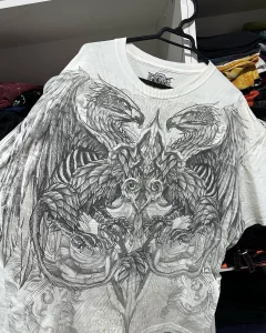 Y2K Tshirt New Harajuku Retro Hip Hop Skull Printing Oversized T shirt Mens Womens Short Sleeved Gothic Clothing Tops Streetwear - Image 3