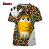 M&m's Chocolate Beans 3D Print O-Neck T-shirts Women Short Sleeve Fashion Hip Hop Oversized Harajuku Y2K T Shirt Unisex Clothes - Image 3