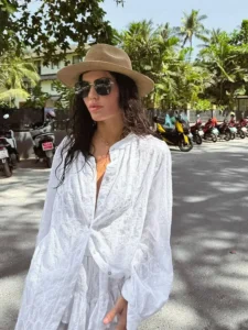 White Long Sleeved Shirt Jacket Shorts Sets Summer Female Stand Collar Single Breasted Suits Casual Vacation Casual Beachwear - Image 2