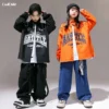 Hip Hop Girls Cool Shirt Loose Jeans Boys Jazz Jacket Cargo Pants Children Streetwear Costumes Kids Street Dance Clothes Sets - Image 4