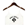 BBC ONLY Spades Crop Top for Women Sexy Letters Streetwear Girls Casual Clothes Elastic Camis Sleeveless Short Tank Top Bar - Image 4