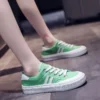 Feerldi Ulzzang All-matched Canvas Sneakers Women Stripe Sport Shoes Platform Green White Orange Tennis Shoes Girls Plimsolls - Image 6