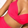 2Pcs/Set Swimsuit Chic Solid Color Padded Summer Ladies Swimsuit Swimwear Swimming Pool Supplies Women Swimwear Bikini Set - Image 5