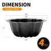4Pcs Nonstick Mini Bundt Cake Pan 4 Inch Fluted Lava Cake Pans Carbon Steel Pumpkin Shaped Muffin Cups Mould Baking Accessories - Image 3
