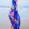 Pareo Scarf Women Beach Sarongs Beach Cover Up Summer Chiffon Scarves Geometrical Design Plus Size Towel Ladies Summer Beachwear - Image 6