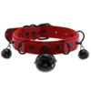 2022 New Summer Goth Red PU Leather Necklaces Women Sexy Choker Collar Punk Spiked Neck Strap Clavicle Mens Jewelry Bondage - Image 3