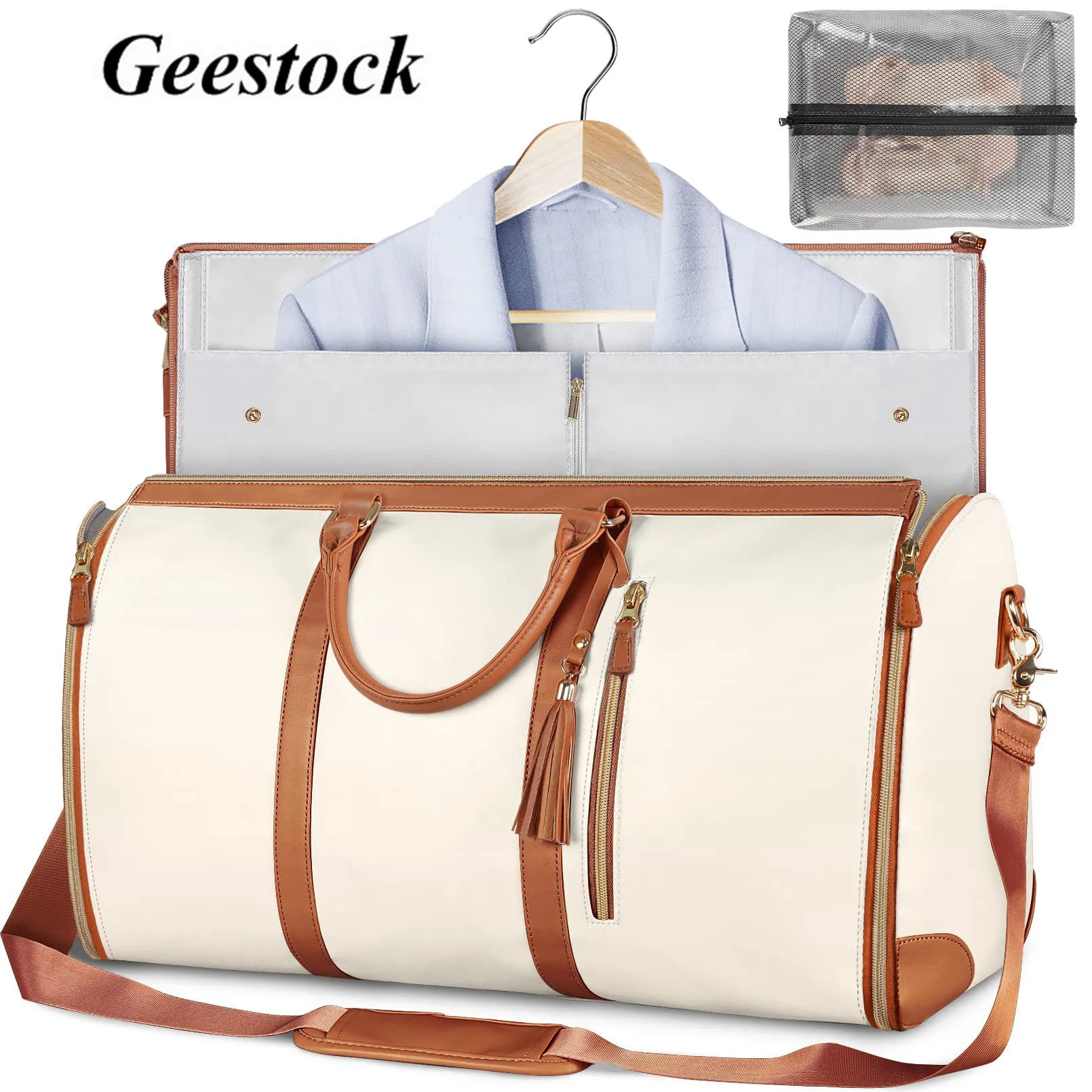2024 Fashion Large PU Folding Suit Storage Bag Women High Capacity Luggage Handbag Travel Sport Outdoor Multi Function Organizer