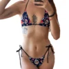 Funny skull bikini set women's deep V bikini two-piece swimsuit pattern printed swimsuit beach surfing vacation - Image 4