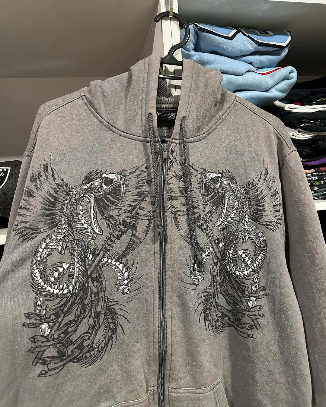 2024 European American Fashion Gothic Hip Hop Y2K Zipper Hoodie Autumn/Winter New High Quality Streetwear Hoodie Women Clothes