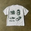 American Fashion Trend Pattern Print Cotton T-shirt Men Y2K New Street Hip Hop Loose Short Sleeved Couple Casual Joker Punk Tops - Image 2