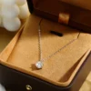 Real D Color 1 Carat Moissanite Pendant Necklace GRA Certificate for Women Wedding Bridal 100% S925 Sterling Silver Fine Jewelry - Image 5