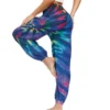 Women'S Pants Women'S Sweatpants Hippie Bohemian Palazzo Yoga Scrunched Bottom Women'S Tie Dye Harem Pants Vetement Femme - Image 3