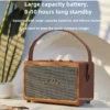 caixa de som wooden bluetooth speaker portable wireless subwoofer high quality home computer speaker music center retro boombox - Image 2