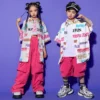 Hip Hop Costumes for Girls Boys Dancewear Suits Jazz Ballroom Dance Clothes Kids Hiphop Stage Costumes Pants Shirt Vest Shorts - Image 2