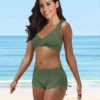 Camo Solid Color Print Beautiful Ladies Sexy Vest Trend Set Breast Revealing Summer Vacation Bikini S-5XL - Image 4