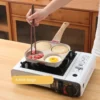 With Cover Four Holes Frying Pan Non-stick Home Breakfast Maifan Stone Omelet Pan Non Stick Egg Pan Kitchen Egg Cooking Cookware - Image 3