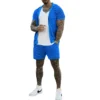 Summer Fashion Hollow Out Mesh Two Piece Sets Men Casual Pure Color Short Sleeve Shirt And Shorts Mens Suits Sexy Beach Outfits - Image 2