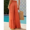 Spring Autumn High Waist Lace Up Wide Leg Skirt Pants Women Loose Casual Fashion All-match Solid Color Trousers Female Clothes - Image 3